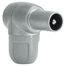 Connettore a 90 gradi iec schermato Maschio in zamak per cavi coassiali diametro 5-6.9mm Televes 4130