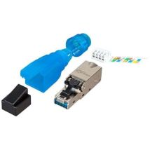 Oem Plug Cat.6a Rj45 Tooless Schermato Con Copriconnettore