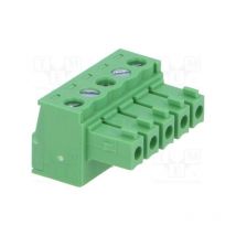 Connettore C.stampato Femmina 5 contatti raster 3,81mm 15edgkk3.81-05p