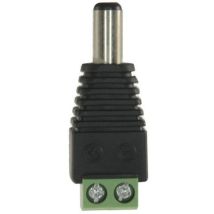 Cctv - Connettore Alimentazione 12 Vdc Striscia Led Telecamere Strip Led Maschio