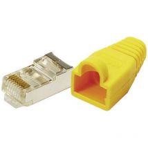 Connettore Ftp Rj45 Cat5e con cappuccio giallo Mp0015