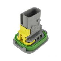 Connettore Heavy Duty Sealed 1.6X0.6 porta maschio 3vie grigio