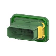 Connettore Heavy Duty Sealed 1.6X2.8 porta maschio 16vie verde