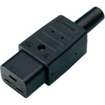 763/sw/C Connettore iec 763 Presa dritta Tot poli: 2 + pe 16 a Nero 1 pz. - Kaiser