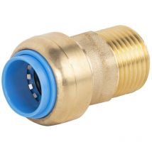 Connettore maschio dritto 20 x 27 mm diam. 16 mm ottone quick plomberie