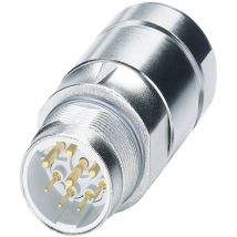Coninvers - Connettore per conduttori - power M23 - serie P30 1605575 SF-7EP1N8A90DU Argento Phoenix Contact Contenuto: 1 pz.