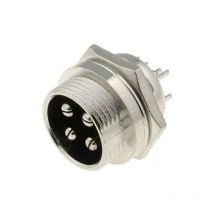 Connettore per microfono maschio 4 vie metallico da pannello