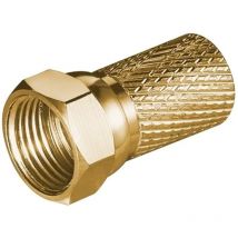 Connettore f vite antenna satellitare parabola rame placcato oro 7 mm 2 pezzi