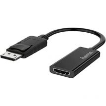 00200335 DisplayPort / hdmi Adattatore [1x Spina uk - 1x Spina DisplayPort] Nero - Hama