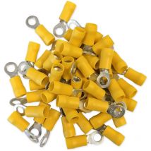 Connettori elettrici a 5 occhielli giallo sacchetto da 50 connettori