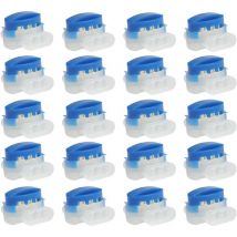 Connettori per cavi riempiti di gel in resina 20 pezzi Connettore per cavo impermeabile Collegamento terminale a 3 fili per robot tosaerba Giardino