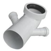 Connexion tasse de toilette courbe blanche double valsir