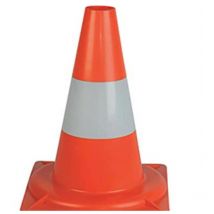 Stampast Srl - Cono Carretera Blanco/Naranja Pe + Base H.Cm 33