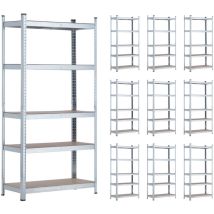 Orion91 - MegaLot 10 Rayonnage modulaire galvanisé avec 5 étagères réglables 180x90x40cm 875Kg 7house