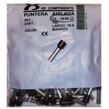 Xb Components - TE-10.00L Tapas terminales aisladas (x100) - Tipos te / pd - sección 10mm≤ - Ø28x18mm