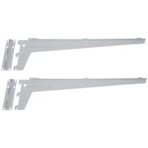 Plombelec - Soporte mural para lavabo de cerámica de 450 mm con rejillas, blanco