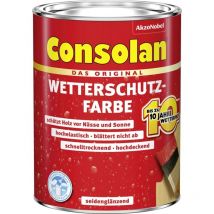 Consolan - Wetterschutz-Farbe 2,5 l anthrazitgrau Wetterschutzfarbe deckend außen