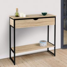 Consolle 1 cassetto detroit 1 ripiano design industriale