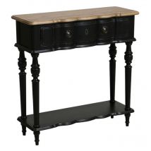 Decoration D ’ Autrefois - Console 1 Tiroir - Bois - Noir - Interior's