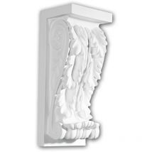 Console 119004 Profhome Élement décorative style corinthien blanc