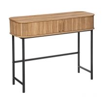 Atmosphera Créateur D'intérieur - Console 2 Portes 'Colva' 100cm Beige & Noir