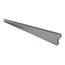 Console au pas de 32 - Décor : Gris aluminium - Longueur : 470 mm - Nombre de crochets : 2 - RAL : 9006 - ELEMENT SYSTEM