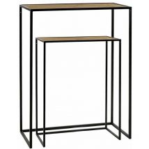 Pomax - Lot de 2 consoles Eszential l 50/60 x l 30/30 x h 60/80 cm