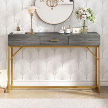 Console avec 1 tiroir - style moderne - Gris