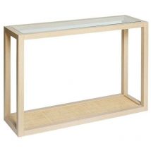 Ostaria - Console bois cannage verre Jaipur