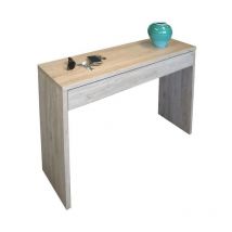 Console d'entrée ARENA avec tiroir coloris chêne cendré – Dimensions 109 x 81 x 34 cm