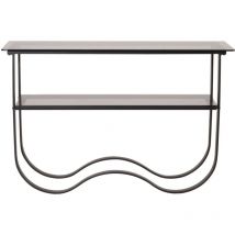 Venture Home - Console design en acier et verre Wavy