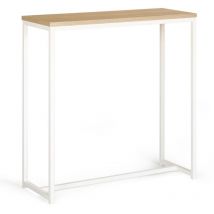 Idmarket - Console detroit design industriel bois et métal blanc