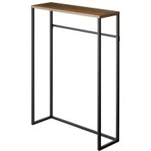 Consolle d'ingresso in metallo bianco e legno - L60 cm