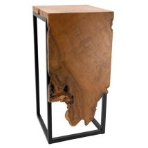 Aubry Gaspard - Console en teck et métal - Arden Sellette carrée