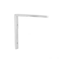 Staffa angolare universale simmetrica in alluminio bianco 70x70 mm.