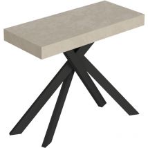 Itamoby - Console extensible 90x40/300 cm Saki cachemire pieds anthracite