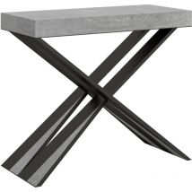 Itamoby - Console extensible 90x40/300 cm Diago Cemento structure Anthracite
