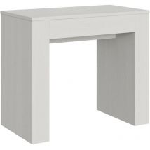 Itamoby - Console extensible 90x49/307 cm Frêne Extra Blanc