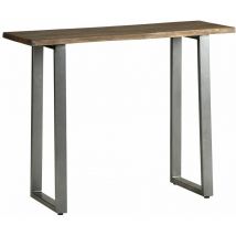 Console Table Grey Essential Live Edge - Light Wood