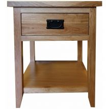 Console Table with 1 Drawer and Shelf - Short:50Wx50Dx60H - Oak