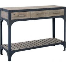 Console bois et métal Loft