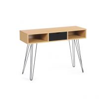 Idmarket - Console vintage noemi 1 tiroir bois pied épingle