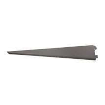 Consoles en u pour crémaillère double - longueur 170 mm - finition gris taupe mat - system plum