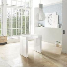 Consolle allungabile Mercurio in finitura Bianco Lucido con 5 alunghe incluse