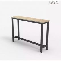Consolle tavolino mobile ingresso 120x40cm legno metallo nero Welcome light dark Colore: Legno Naturale