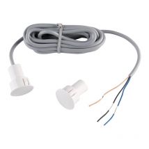 Sewosy - Contact magnétique cylindrique à encastrer, 3 fils, inverseur, câble 2 m, menuiserie métallique