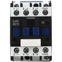 Sjlerst - Contacteur de puissance électrique CJX2 0910, Contact argenté triphasé avec base de montage sur Rail Din pour moteur ac 9A