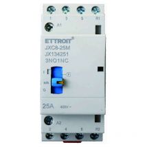 Ettroit - Contactor doméstico 3NO/1NC 4P 25A 220v 50hz ac din con interruptor de control manual