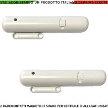 Rilevatore Magnetico e Sismico Via Radio Frequenza 868 MHz 2 Pezzi Due Ingressi per Sensori Remoti Autonomi Contaimpulsi Regol. da Remoto Tramite App