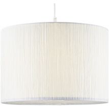 Contemporary and Sleek Pendant Lighting Shade Crafted from Wrinkled White Paper by Happy Homewares